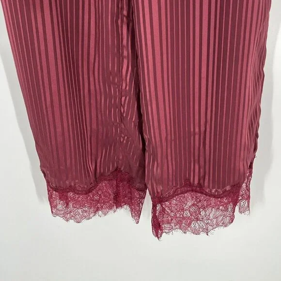 Tularosa Wide Leg Striped Lace Details Belt Sz XS High Rise - Picture 2 of 9